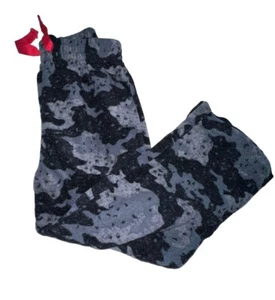 Fleece Pajama Pants Black Camouflage Drawstring Boys Size Medium M (8) - Picture 1 of 7