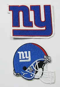 LOTTO DI (2) TOPPE RICAMATE NUOVE NFL NEW YORK GIGANTI (TIPO A)(L@K) #13 - Foto 1 di 1