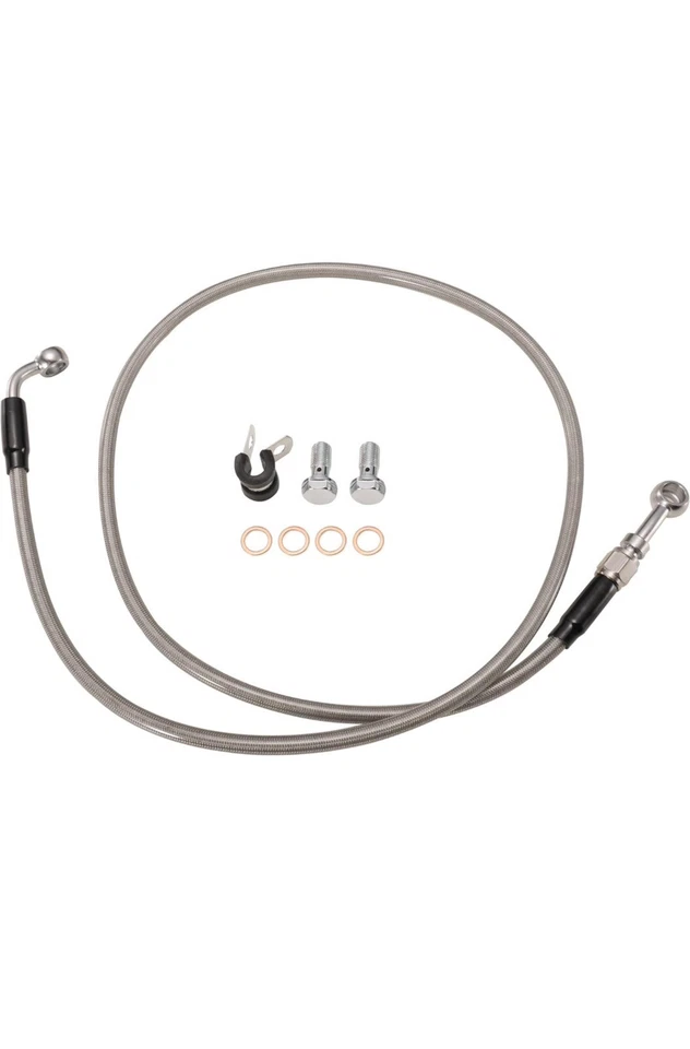 Manguera de aceite de líneas de freno delanteras de manillar de 16" para Harley Sportster XL 883 1200 2004+ Foto 1 de 4