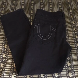 Pantalones de mezclilla ajustados relajados True Religion Geno para hombre talla 34 con solapa $199 nuevos sin etiquetas - Imagen 1 de 6
