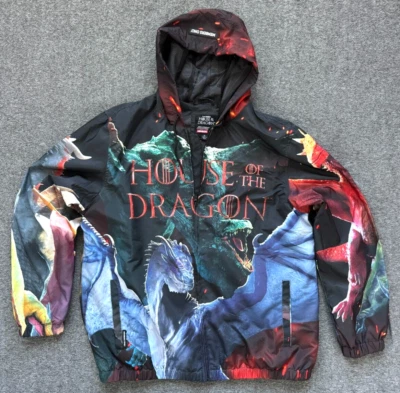 NWOT Members Only HBO Game of Thrones House of Dragon Hooded Windbreaker - XL - Image 1 of 4