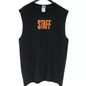 Canotta uomo Fear of God taglia large nera arancione scopo tour Justin Beiber - Foto 1 di 6