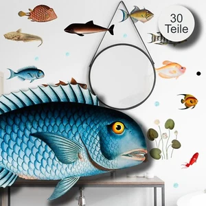 Wandtattoo Bad Fische Meerestiere 30 Teile Wand Sticker Aufkleber Küche Schrank - Bild 1 von 6