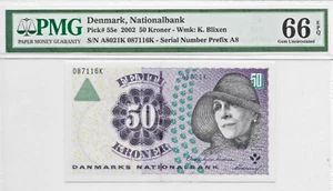 Denmark 50 Kroner 2002 p55e Danmark National Bank PMG 66 EPQ - Picture 1 of 2