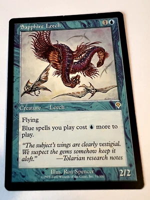 MTG Magic The Gathering Invasion Sapphire Leech Rare LP - Image 1 of 2