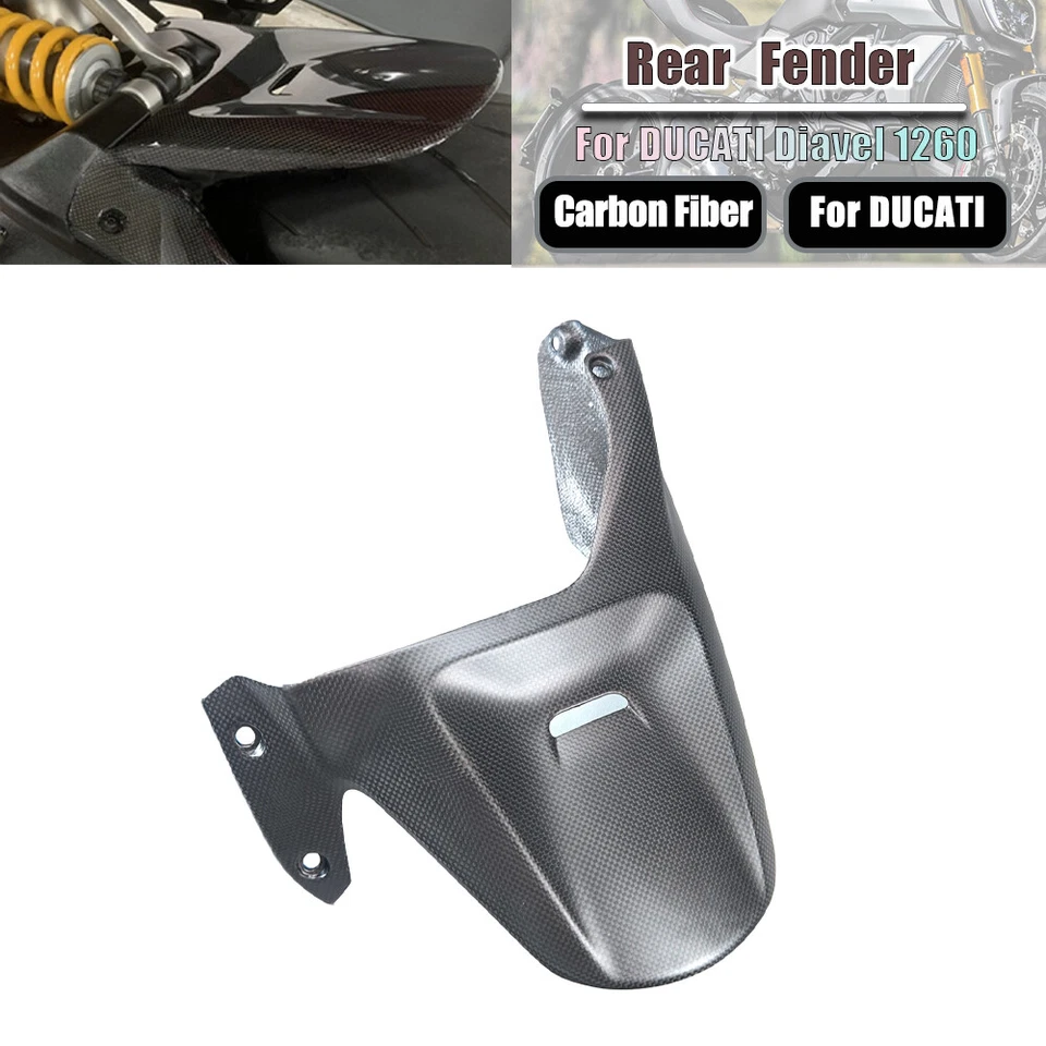 Guardabarros trasero de fibra de carbono para guardabarros Hugger Ducati Diavel 1260 1260S 2019-2022 Foto 1 de 4