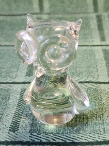 Vintage SCHWERER Kunst Glas EULE Briefbeschwerer riesige Augen handgefertigt MUST SEE - Bild 1 von 6