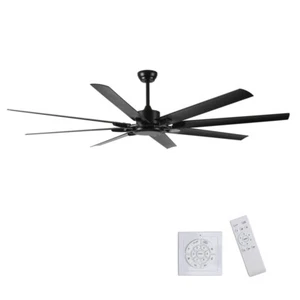 75'' Large DC Motor Ceiling Fan No Light w/3 Downrod & Wall Switch for Any Space - Picture 1 of 6