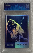 Eddie Van Halen  - Custom Novelty Holographic Card Graded 9.5 Slab Central