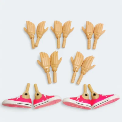 Medicom HANDS & PINK SHOE PART Model 12" Figure 1/6 Scale Female Bambi and Pambi - Image 1 of 3