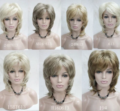 Ladies Wig Natural Wave Medium Length 16" Women' Synthetic Wig 7 Color  - Image 1 of 2