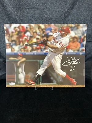 Jim Thome Phillies Signed 11x14 Photo Autograph Auto JSA COA 612 HRS Inscription - Image 1 of 4