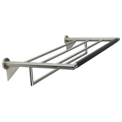 Exótico Wenge Madera Oscura 24" Estante Hotel, Níquel Satinado, por Pomd'or España Foto 1 de 3