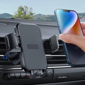 Car Phone Mount 2023 Wider Clamp & Metal Hook Car Phone Holder Vent 360 Rotation - Picture 1 of 12