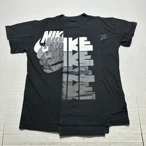 Nike X Sacai Short Sleeve Black T-Shirt Mens Size XS Rare Patch Work Style Tee - Picture 1 of 10