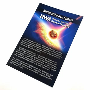 Common chondrite meteorite - story card - space education & science - kids gift - Picture 1 of 2