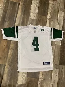 NFL New York Jets Brett Favre # 4 Reebok White Football Jersey Size XL Mens - Picture 1 of 5