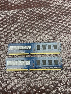(2) SK Hynix 4GB 1Rx8 PC3L 12800U-11-13-A1 Desktop RAM HMT451U6BFR8A-PB NO AA - Image 1 of 4