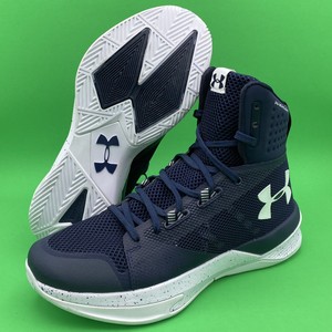 navy and white basketball shoes