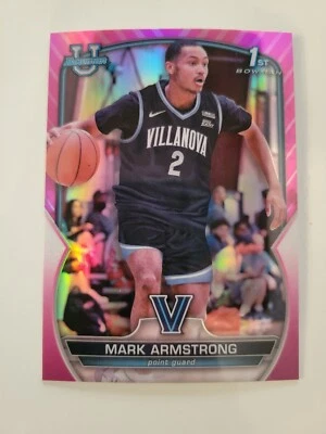 MARK ARMSTRONG 2022-23 Bowman Chrome U 1st Bowman PINK Refractor #95 MT-GEM MT - Image 1 of 2