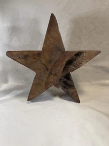 British Gardens 12" large Natural Teak Wood Root Unique 5 point Star Shape 5421 - Picture 1 of 17