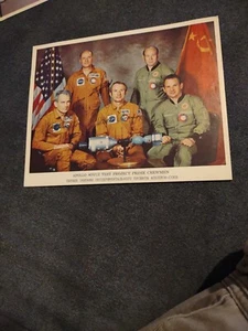 Apollo Soyuz Test Project Prime Crewmen photo. Slayton, Brand & Stafford signed. - Picture 1 of 6