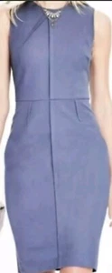 BNWT Banana Republic Blue Knee Length Shift Dress Size 10P Classy Career Party - Picture 1 of 10
