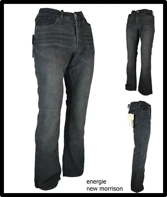 Energie Pantalons Homme Jeans à Pattes Bootcut Hiver en Velours Vintage Gris 44 - Photo 1/4