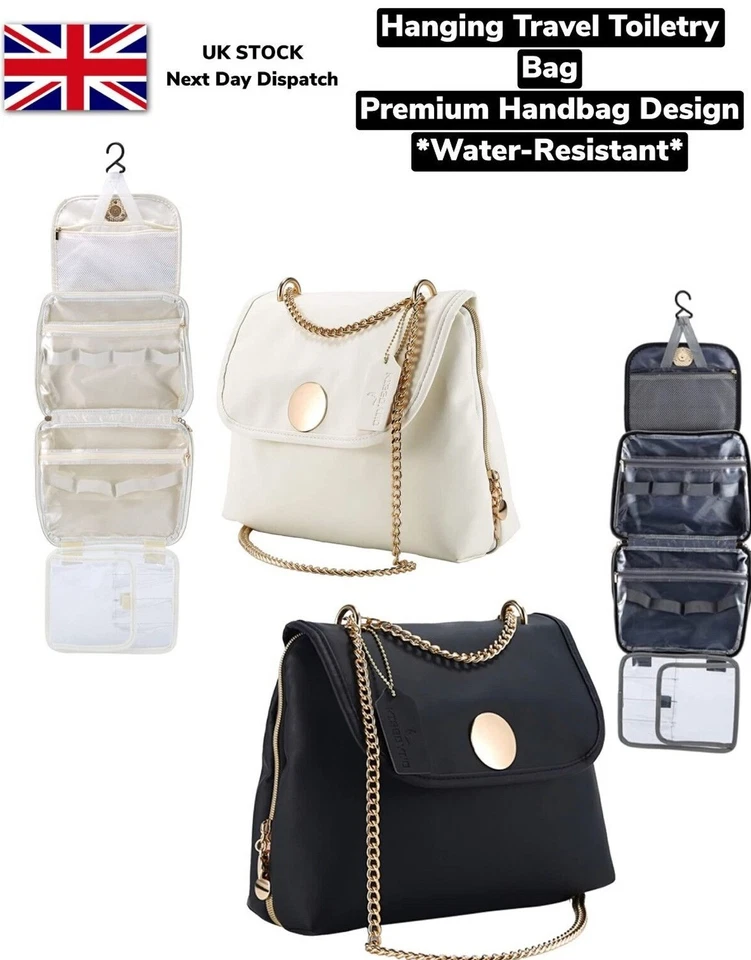 Ladies Wash Bag Toiletry Handbag Hanging Travel Case Cosmetic Make Up Pouch UK
