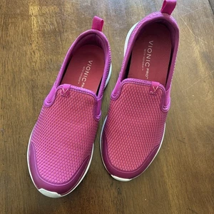 Zapatilla deportiva Vionic Pro con agarre orgánico para mujer Julianna talla 8,5 rosa sin cordones malla - Imagen 1 de 7