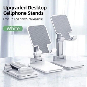 Universal Cell Phone Tablet Desk Stand Holder Mount Cradle Adjustable Foldable - Picture 1 of 6