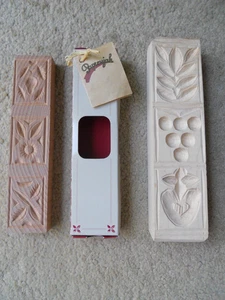 NEW 2! Croatian Wood Cookie/Butter Molds, 7 1/2" X 2" & 7" X 1 1/2". - Picture 1 of 6
