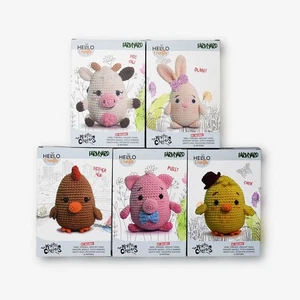 Paquete de kit de ganchillo de granja - 5x amigurumi animal hágalo usted mismo conjunto de regalo artesanal PVP £75 - Imagen 1 de 1