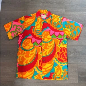 CAMISA DE COLECCIÓN RARA AÑOS 60 CASUAL HAWAIANA DE STAN HICKS ALOHA SURF LUAU ABSTRACTA - Imagen 1 de 7