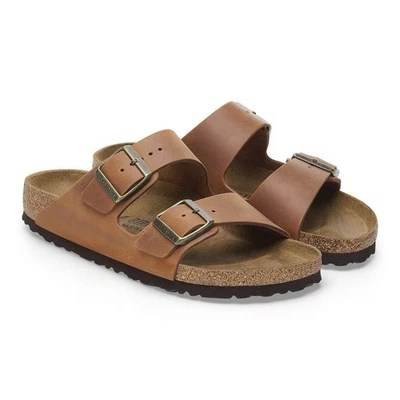 Nuevas Sandalias Birkenstock Arizona Cuero Engrasado Talla 41 Modelos Coñac 102827 Nuevas en Caja Foto 1 de 4