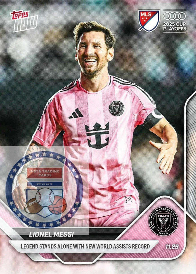 *PREVENTA** Lionel Messi - 2025 MLS Topps NOW® - Tarjeta 139 Foto 1 de 1