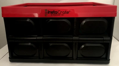 Contenedor de almacenamiento InstaCrate Greenmade se pliega plano apilable 12 galones hecho en EE. UU.  Foto 1 de 4
