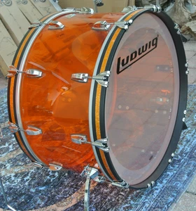 LUDWIG 26" AMBER VISTALITE BASSDRUM für IHR BONHAM ERA DRUM SET L25 - Bild 1 von 17