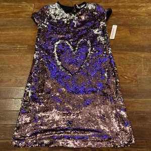 Scooter Brown Girls Dress Sequins Purple/Pink/Silver Size US 12 - Picture 1 of 4