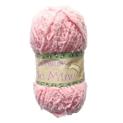 Patons Be Mine Yarn Color 63420 Furry Rose Pink Bulky 50g 100% Nylon Lot 123668 - Image 1 of 4