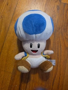 Super Mario - 2010 Sapo 8 pulgadas coleccionable peluche San-ei Little Buddy azul - Imagen 1 de 2