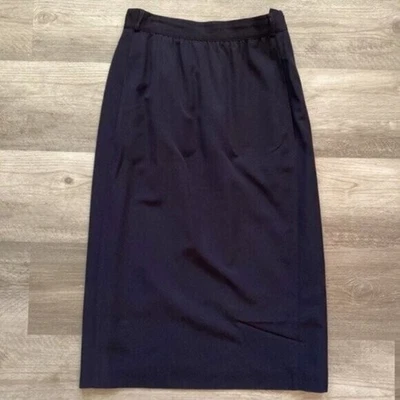 Falda Larga Escada Margaretha Ley Años 80 De Colección 4/36 Bolsillos Azules Midi Secretaria Foto 1 de 4