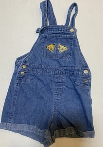 Lion King Denim Overalls Simba and Nala 5T Character Embroidered - Picture 1 of 7