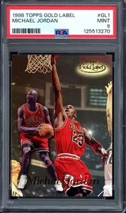 Tarjeta de baloncesto 1998 Topps Gold Label #GL1 Michael Jordan PSA 9 NBA - Imagen 1 de 2
