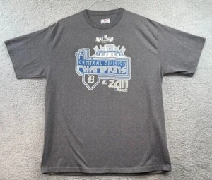 Detroit Tigers Shirt Large Central Division Champions 2011 Shirt Gray Mens - Picture 1 of 8