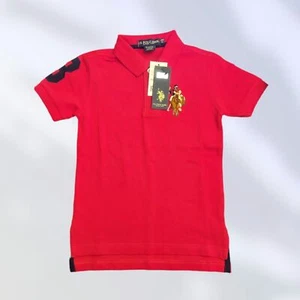 U.S. POLO ASSN. PIQUE POLO SHIRT Boys Size 4 (XXS) Red - Picture 1 of 6
