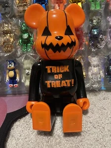 Bearbrick 400% 1st Halloween 2001 Orange Trick Or Treat Medicom Be@rbrick Horror - Picture 1 of 4
