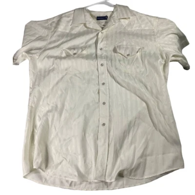 Panhandle Slim Western Stripe Dress Shirt Pearl Snap Men's XXL - Image 1 of 4