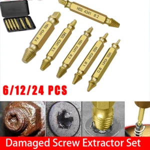 NEW Fast Damaged Screw Extractor Speed Out Drill Bits Tool Broken Bolt Remover - Picture 1 of 10