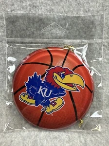 KU Jayhawks Acrylic Christmas Hanging Ornament Basketball Double Sided (3.5”) - Picture 1 of 3